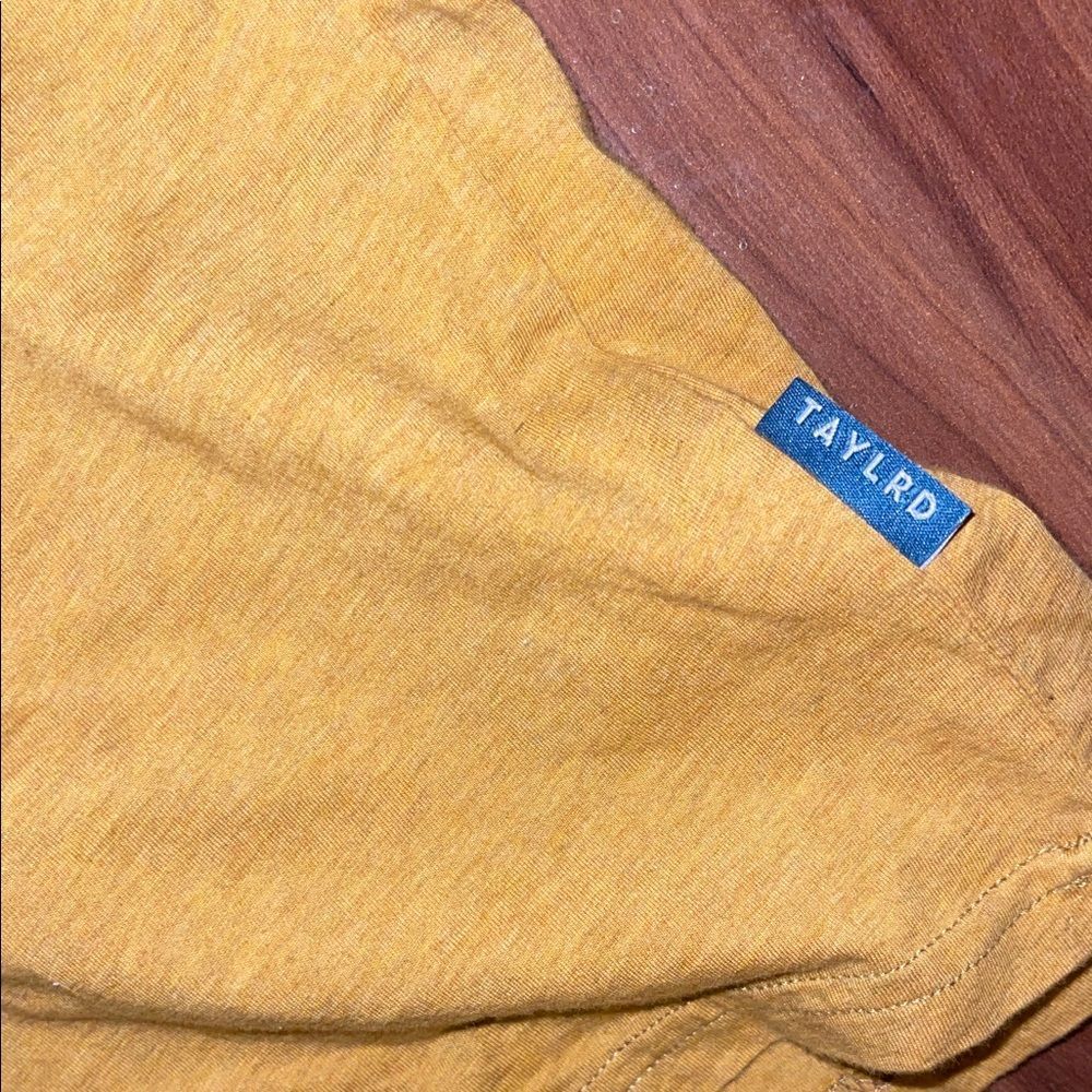 Taylrd nwt Mustard Long Sleeve Henley Shirt - Picture 3 of 5